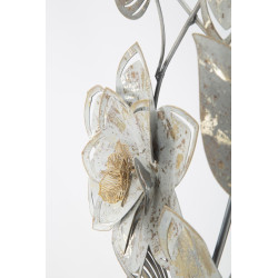 Panneau mural en fer forgé Artic – 39x67 cm – Motif floral Glam élégant