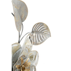 Panneau mural en fer forgé Artic – 39x67 cm – Motif floral Glam élégant