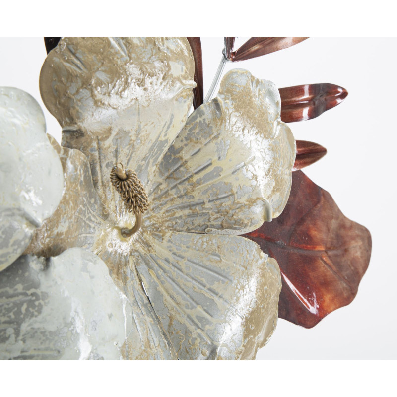 Painel de Parede em Ferro Bouquet – 83x55 cm – Flor Metálica Chique e Refinada
