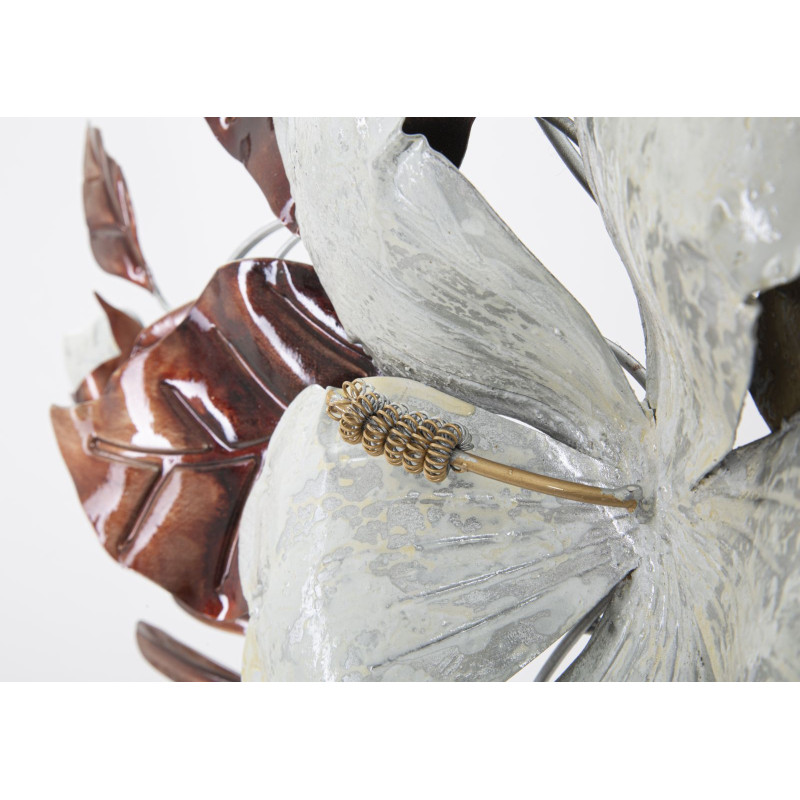 Painel de Parede em Ferro Bouquet – 83x55 cm – Flor Metálica Chique e Refinada