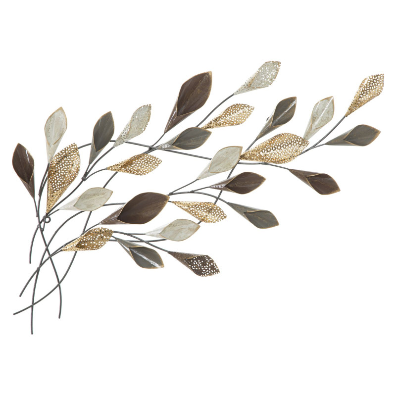 Painel de parede em ferro Ramo – 46x87 cm – Motivo natural Glam e design