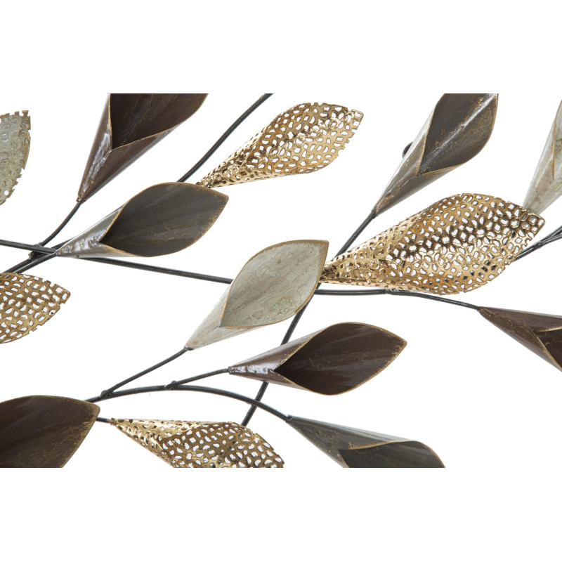 Painel de parede em ferro Ramo – 46x87 cm – Motivo natural Glam e design