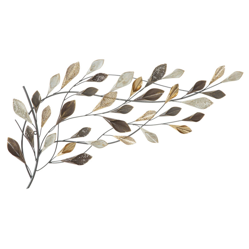 Panneau mural en fer Ramo – 115x65 cm – Composition florale Glam grand format