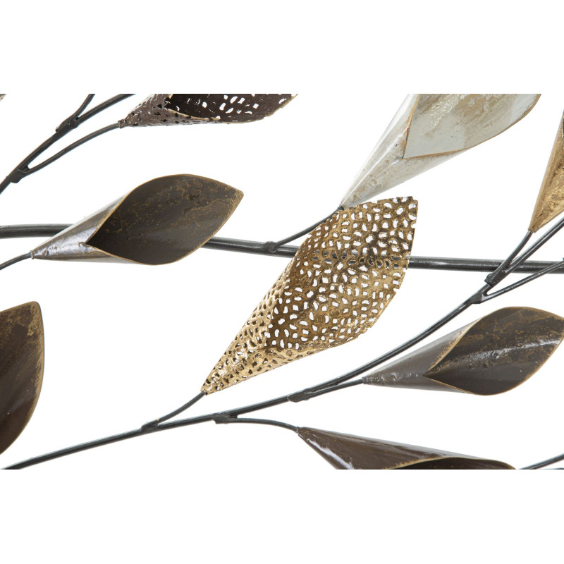 Pannello murale in ferro Ramo – 115x65 cm – Composizione floreale Glam di grandi dimensioni