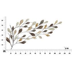 Panneau mural en fer Ramo – 115x65 cm – Composition florale Glam grand format