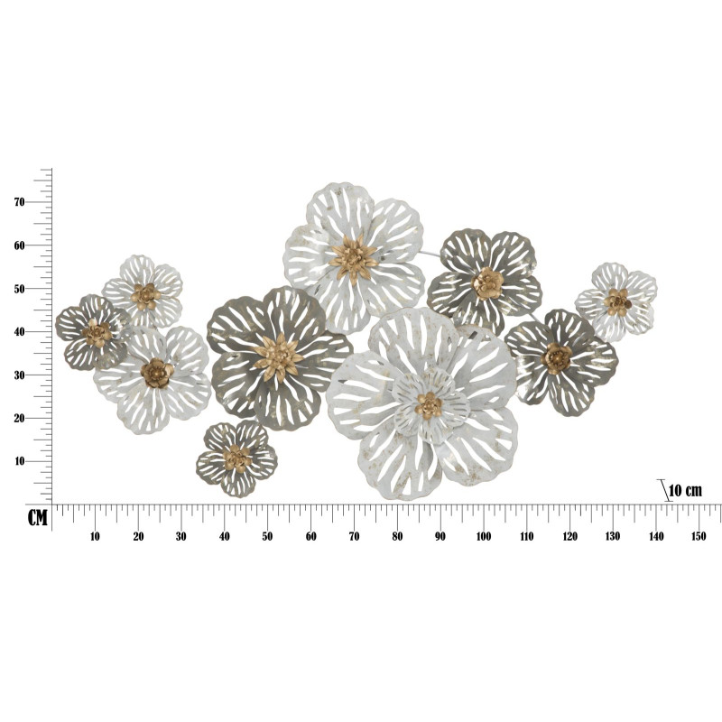 Painel de parede em ferro Lory – 140x74 cm – Estrutura metálica espetacular Glam