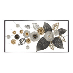 Título del producto: Marco de pared de hierro Plus – 120x59 cm – Refinada decoración geométrica Glam