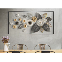 Telaio da parete in ferro Plus – 120x59 cm – Raffinata decorazione geometrica Glam
