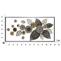 Título del producto: Marco de pared de hierro Plus – 120x59 cm – Refinada decoración geométrica Glam