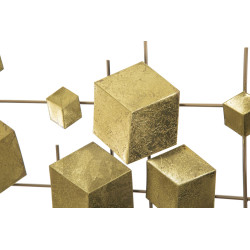 Pannello murale in ferro astratto – 90x50 cm – Composizione artistica moderna Glam