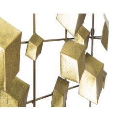 Pannello murale in ferro astratto – 90x50 cm – Composizione artistica moderna Glam