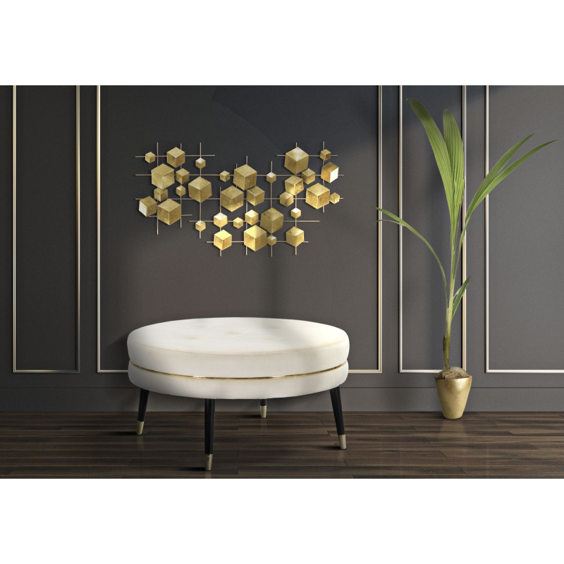 Panel de pared de hierro abstracto – 90x50 cm – Composición artística glamorosa moderna