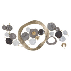 Pannello murale in ferro Indry – 121x54 cm – Design industriale moderno ed equilibrato