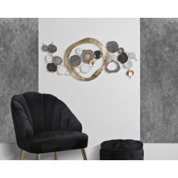 Paneles de pared de hierro Indry – 121x54 cm – Diseño industrial moderno y equilibrado