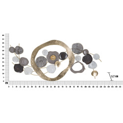 Panneau mural en fer Indry – 121x54 cm – Design industriel moderne et équilibré