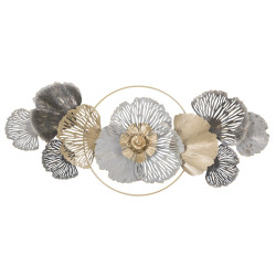 Panneau mural en fer Poxy – Modèle A – 130x55 cm – Élégance Glam dorée