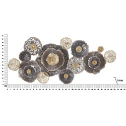 Panneau mural en fer brun – Modèle A – 167x73 cm – Déco murale chaleureuse Glam