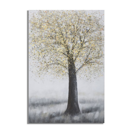 Tableau mural fait main arbre simple – Modèle A – 80x120 cm – Peinture murale apaisante