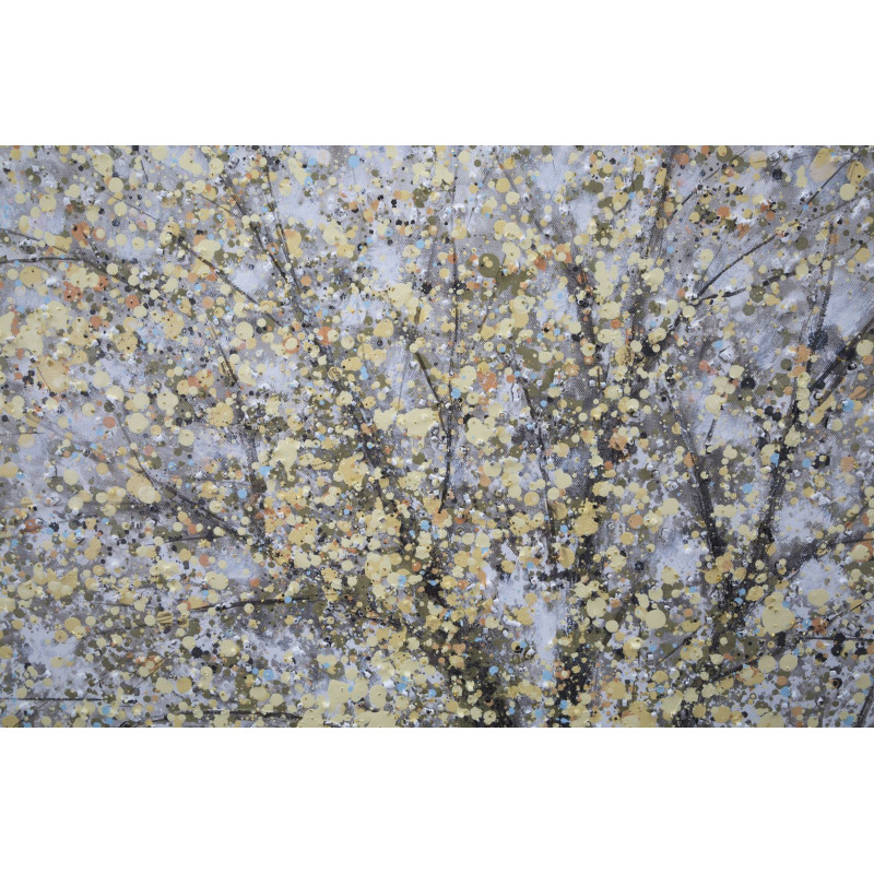Tableau mural fait main arbre simple – Modèle A – 80x120 cm – Peinture murale apaisante
