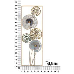 Panneau mural en fer Gloth Ret. – Modèle B – 31x90 cm – Déco métal Glam raffinée