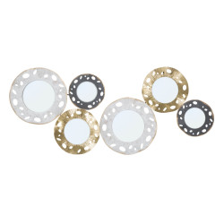 Panneau mural en fer Gloty – Modèle B – 104x45 cm – Design métallique doré Glam