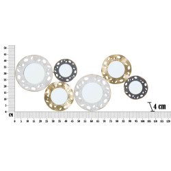 Panneau mural en fer Gloty – Modèle B – 104x45 cm – Design métallique doré Glam