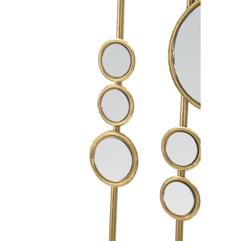 Panneau mural petits miroirs – 35x90 cm – Reflets Glam et élégance murale