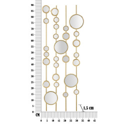 Panneau mural petits miroirs – 35x90 cm – Reflets Glam et élégance murale