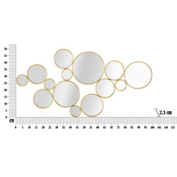 Panneau mural avec miroirs – 100x51 cm – Déco chic et moderne Glam