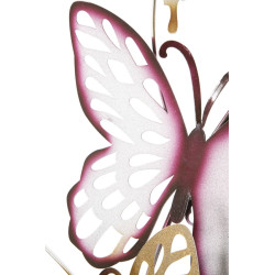 Panneau mural papillons or et bordeaux – 59x111 cm – Déco murale Glam aérienne