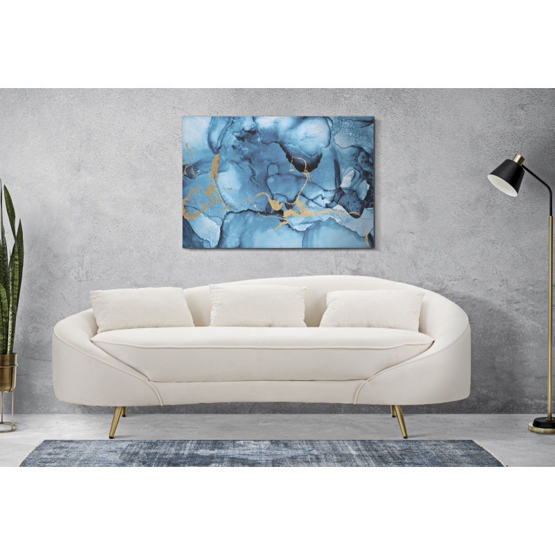 Impression murale Bleu Rey – 80x120 cm – Déco Glam bleutée et apaisante