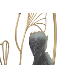 Panneau mural en fer forgé floral – Ø45 cm – Élégance naturelle Glam