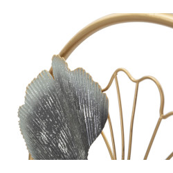 Panneau mural en fer forgé floral – Ø45 cm – Élégance naturelle Glam