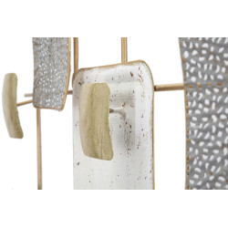 Cubes muraux décoratifs en fer – 80x80 cm – Design géométrique Glam moderne