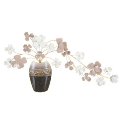 Vase mural en fer – 87x46 cm – Déco Glam chic et végétale