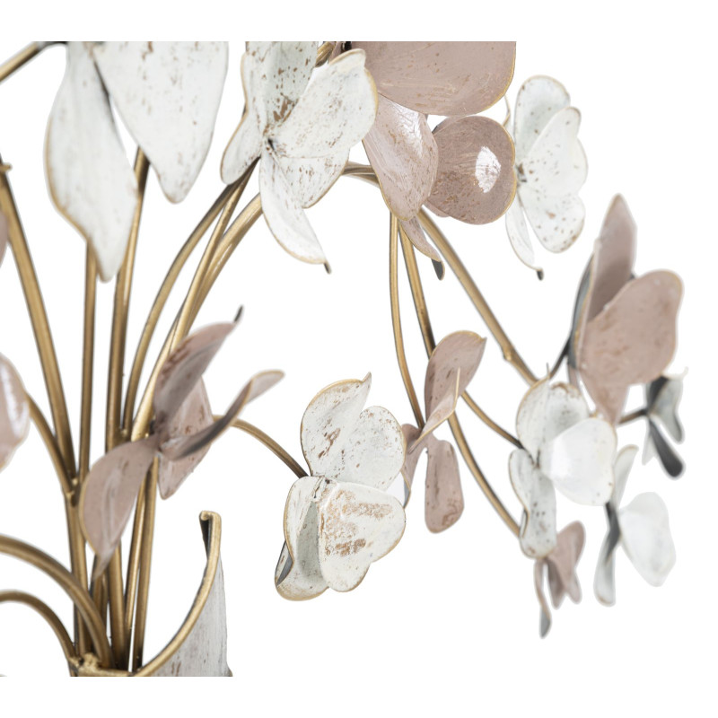 Vase mural en fer – 87x46 cm – Déco Glam chic et végétale