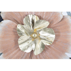 Panneau mural en fer Soty – 93x53 cm – Style floral Glam raffiné