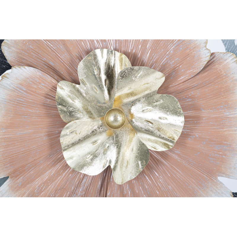 Panneau mural en fer Soty – 93x53 cm – Style floral Glam raffiné