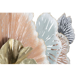 Panneau mural en fer Soty – 93x53 cm – Style floral Glam raffiné