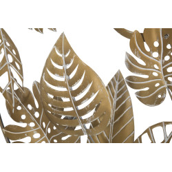 Panneau mural Jungle rond – Ø80 cm – Métal Glam naturel et exotique