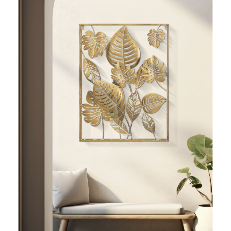 Panneau mural Jungle rectangulaire – 60x80 cm – Déco Glam esprit tropical