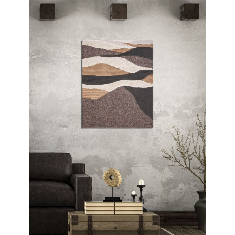 Tableau mural fait main Darky – 80x100 cm – Portrait bohème intense et moderne