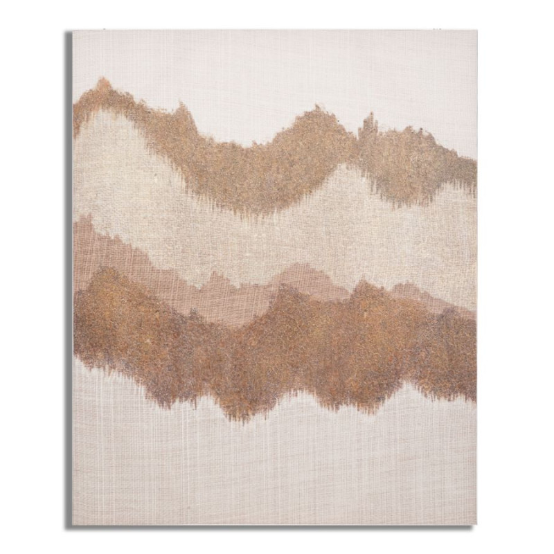 Tableau mural fait main Browny – 80x100 cm – Art mural bohème et chaleureux