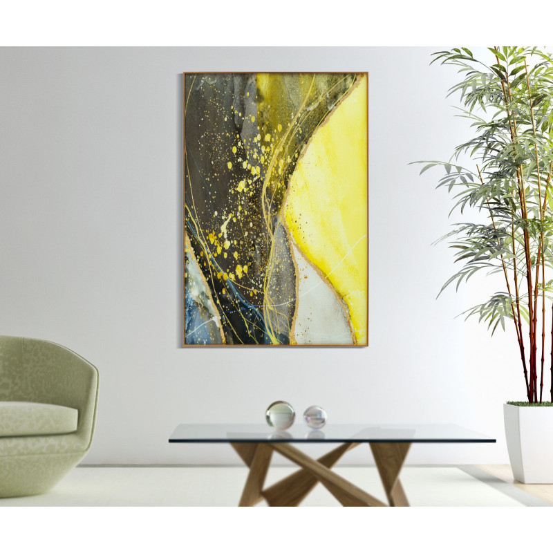 Panneau mural en verre Sunny – 80x120 cm – Reflets lumineux et style Glam