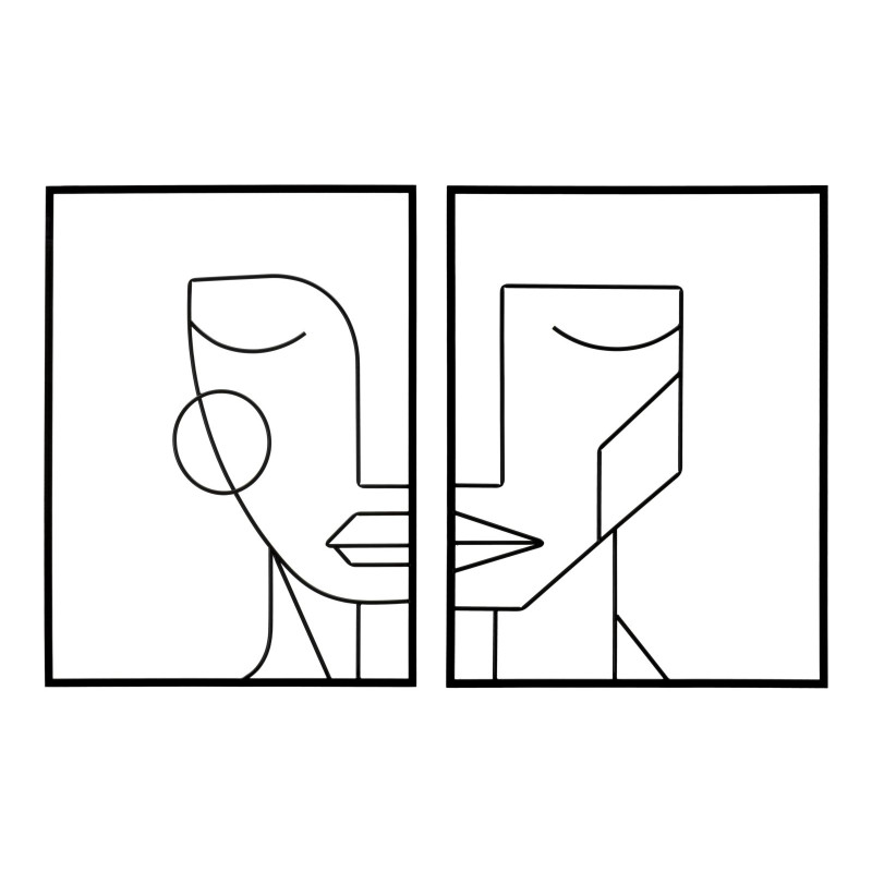 Ensemble de 2 panneaux muraux tribaux – 60x80 cm – Style Bohème Chic ethnique