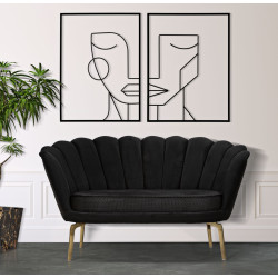 Ensemble de 2 panneaux muraux tribaux – 60x80 cm – Style Bohème Chic ethnique