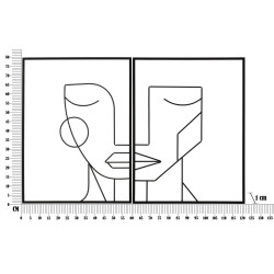 Ensemble de 2 panneaux muraux tribaux – 60x80 cm – Style Bohème Chic ethnique