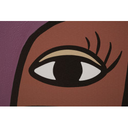 Impression murale visage – Modèle A – 60x90 cm – Portrait contemporain Glam