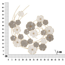Décoration murale Lotly – 63x67 cm – Métal design Glam et moderne