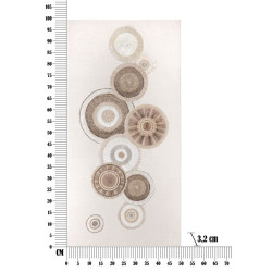 Impression murale circulaire avec application – Modèle B – 50x100 cm – Style Bohème abstrait